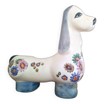 Large ceramic dog statue, dachshund