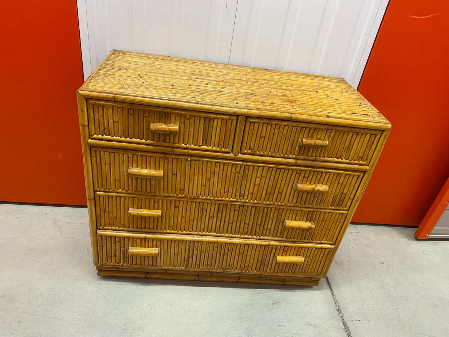 Commode bambou vintage