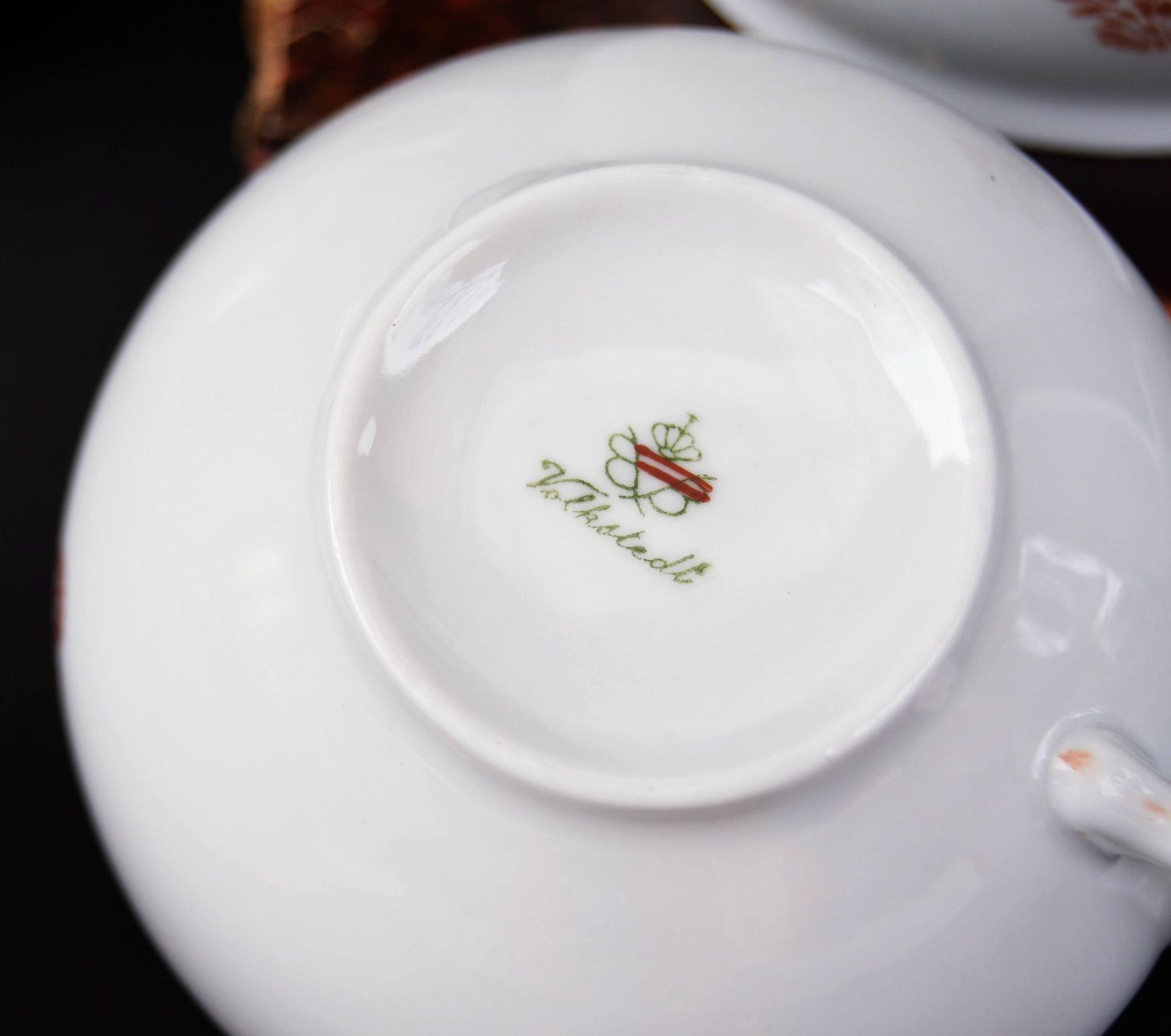 Vintage Volkstedt Germany Porcelain Tea & Caffee Set with Creamer and Sugar