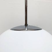 Vintage German space age glass ball pendant lamp by Limburg.