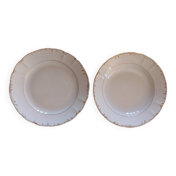 Plat plat et plat creux en porcelaine