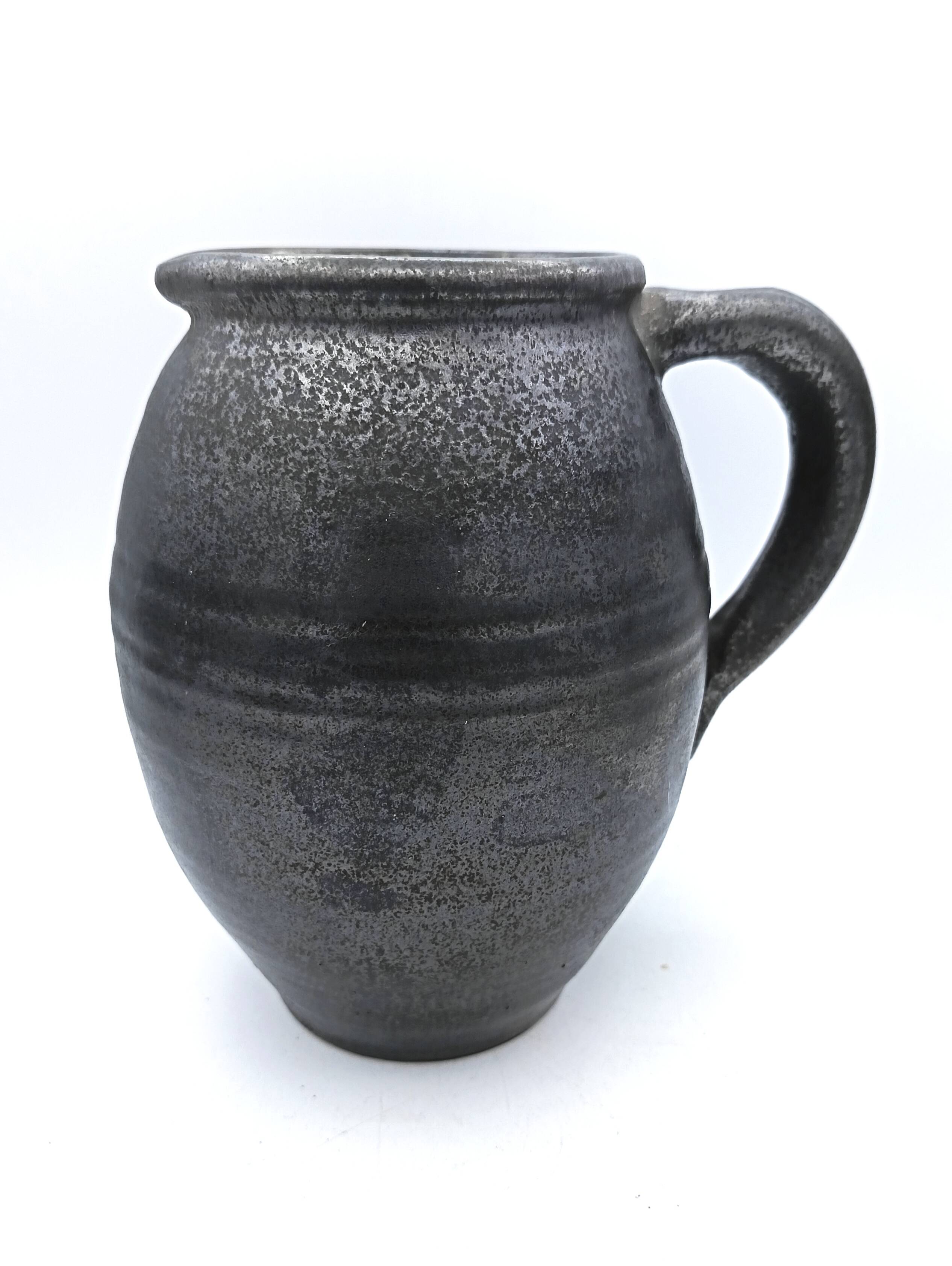 Stoneware pitcher signed Marc Drillon, Saint-Amand-en-Puisaye