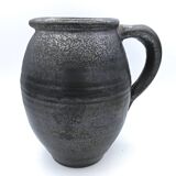 Stoneware pitcher signed Marc Drillon, Saint-Amand-en-Puisaye