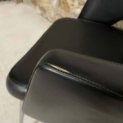 Conference chair in black design with metal legs – contemporary lines