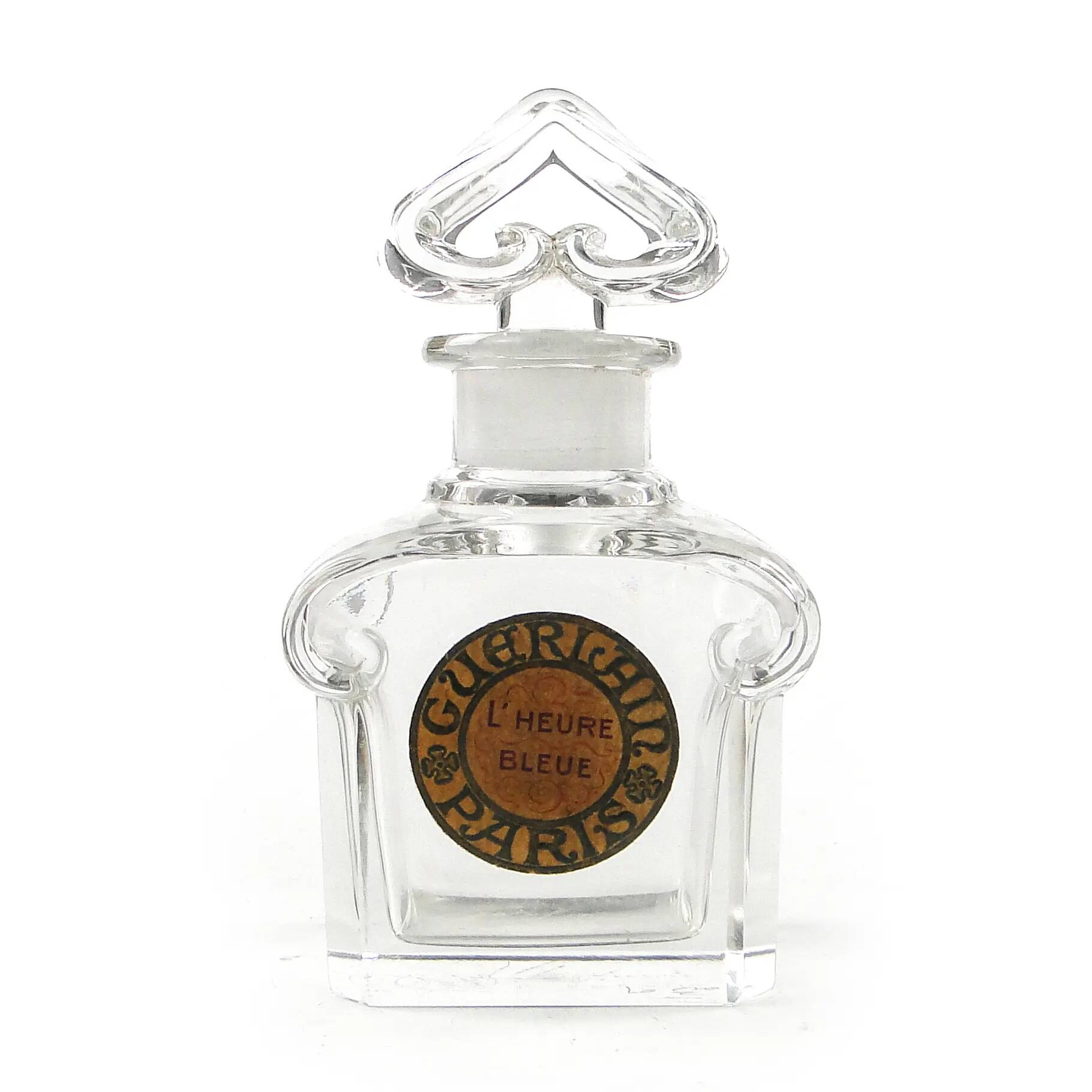Art Nouveau perfume bottle, pressed glass, France, 1950s