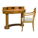Table de toilette et fauteuil Biedermeier de Selva, Italie, ensemble de 2