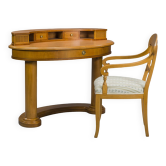 Table de toilette et fauteuil Biedermeier de Selva, Italie, ensemble de 2