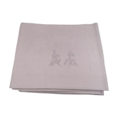 12 monogrammed cotton pad towels AL - Circa 1900