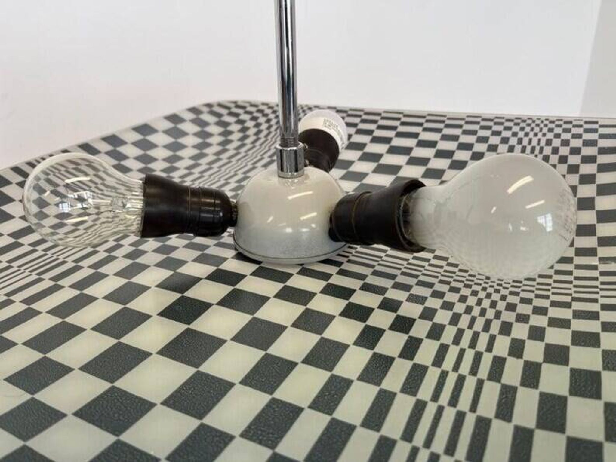 Mid-century design glass pendant by Napako, Czechoslovakia, 1970s.