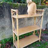 Bamboo and rattan shelf 50-60s