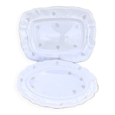 French Sanguimines Porcelain Serving Platters (Set of 2)