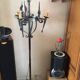 Lampadaire, de style médiéval, en fer fogé