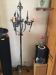 Medieval-style floor lamp, made of wrought iron.