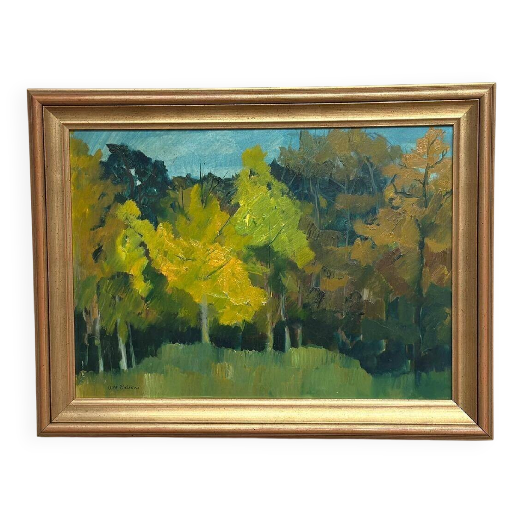 Swedish Oil on Panel – “Höst” by Ann‑Marie Ekbom Wikström