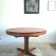 Table ronde extensible années 60
