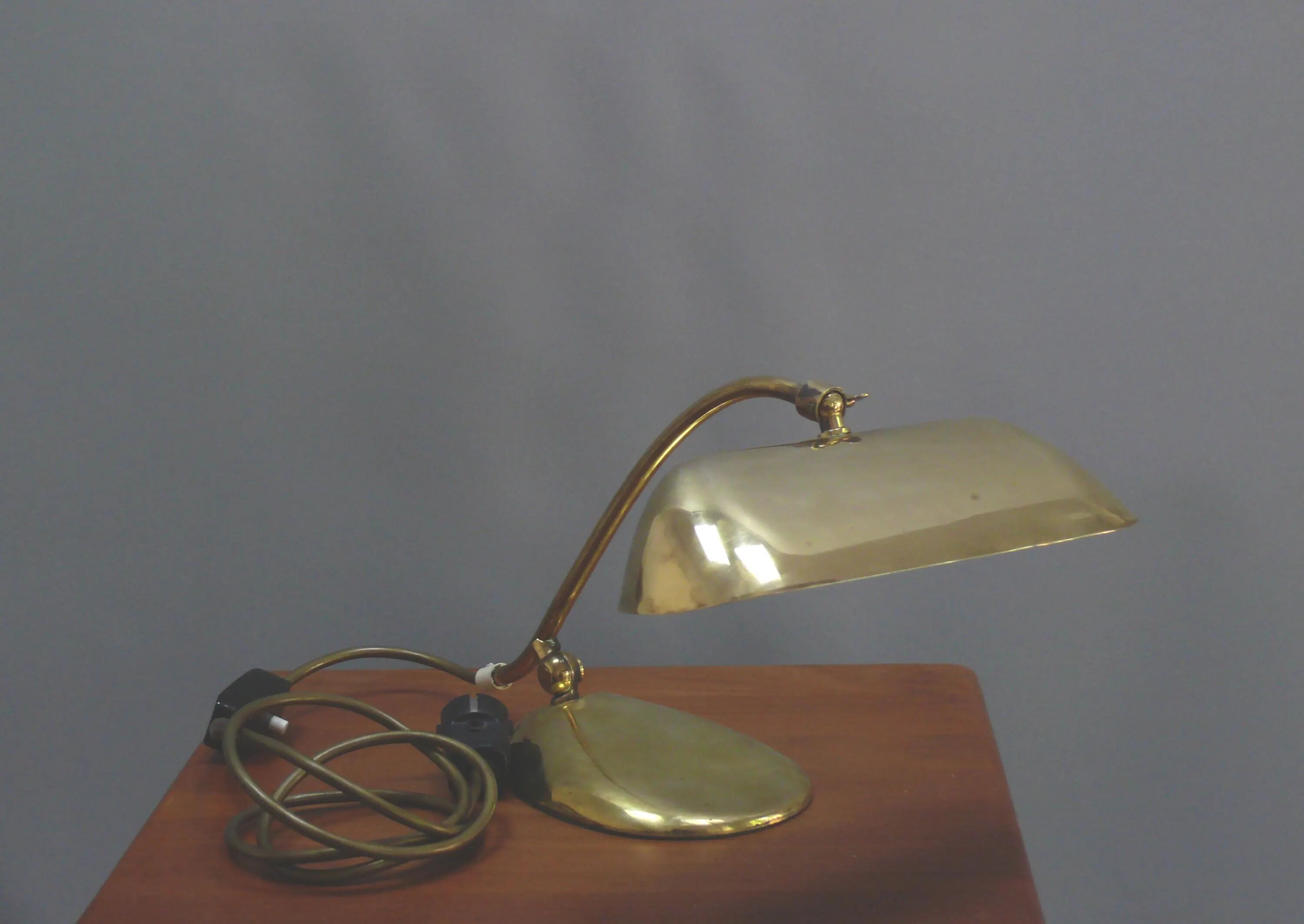 JBS Piano Lamp, Burnished and Brushed Brass, 1960s