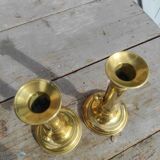 Pair of brass candlesticks