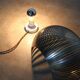 Vintage modernist stainless steel wall or table lamp