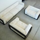 1973 “Cornaro” Sofa & Armchair Set by Carlo Scarpa for Simon