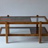 ceramic and glass coffee table