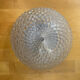 Vintage White Metal Support + Moulded Glass Ceiling Light Fixture