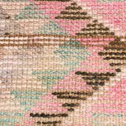 Tapis Couloir Rose à Médaillons, Tapis Turc Vintage, 86x364 Cm