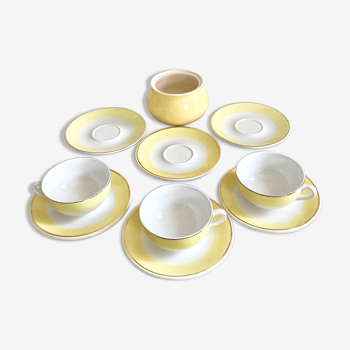 Coffee set with cups and saucers