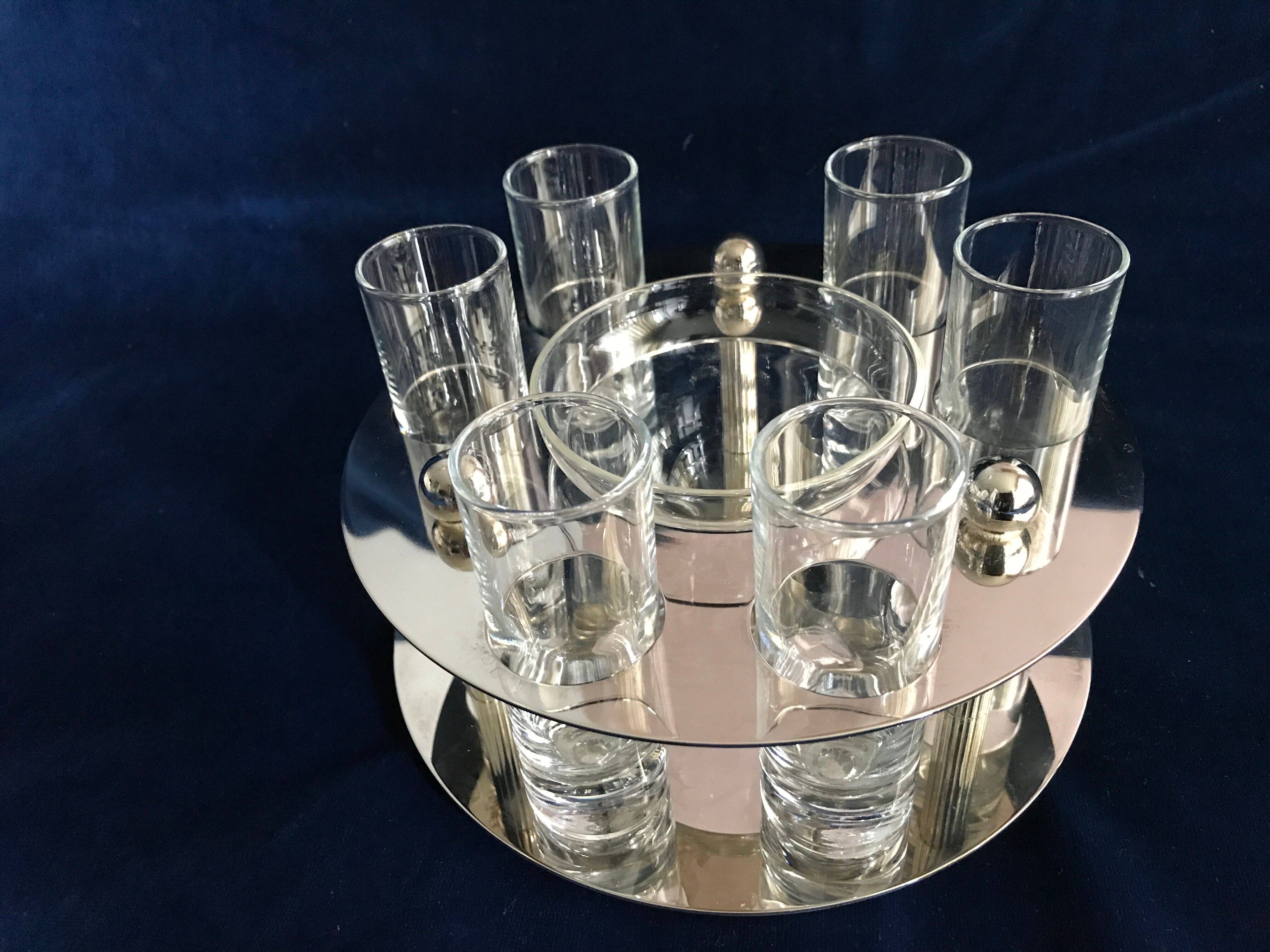 Vintage caviar and vodka service