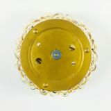 Amber bubble glass flush mount by helena tynell for limburg, germany, 1970s