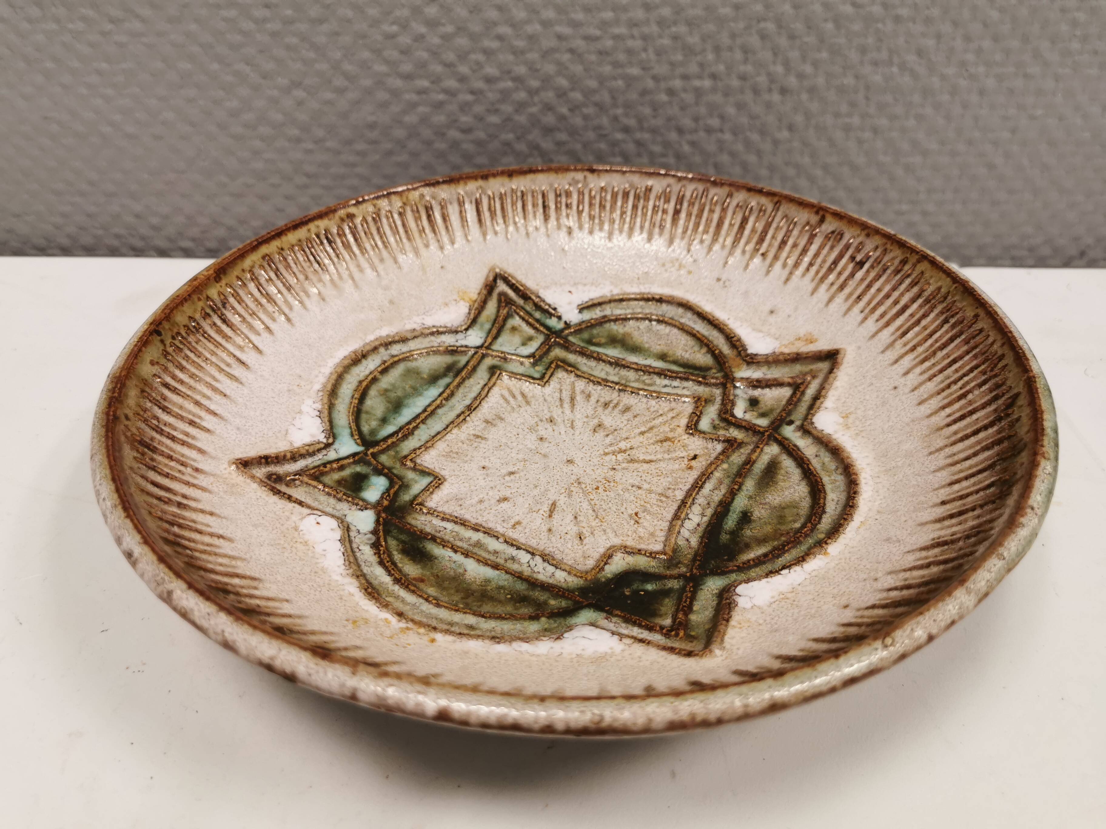 Danish ceramic dish from the 1970s, made by Kingo Ceramics