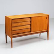 Bosteels Meubelen unique small sideboard walnut Belgium 1960