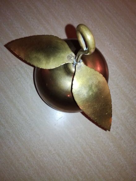 Brass deco apple