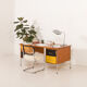 Italian vintage accent chair in long hair sheepskin, 1960s