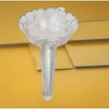 Antique bronze and brass mounted vase with engraved glassware