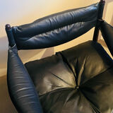 Fauteuil modèle Modus Kristian Vedel en palissandre et cuir