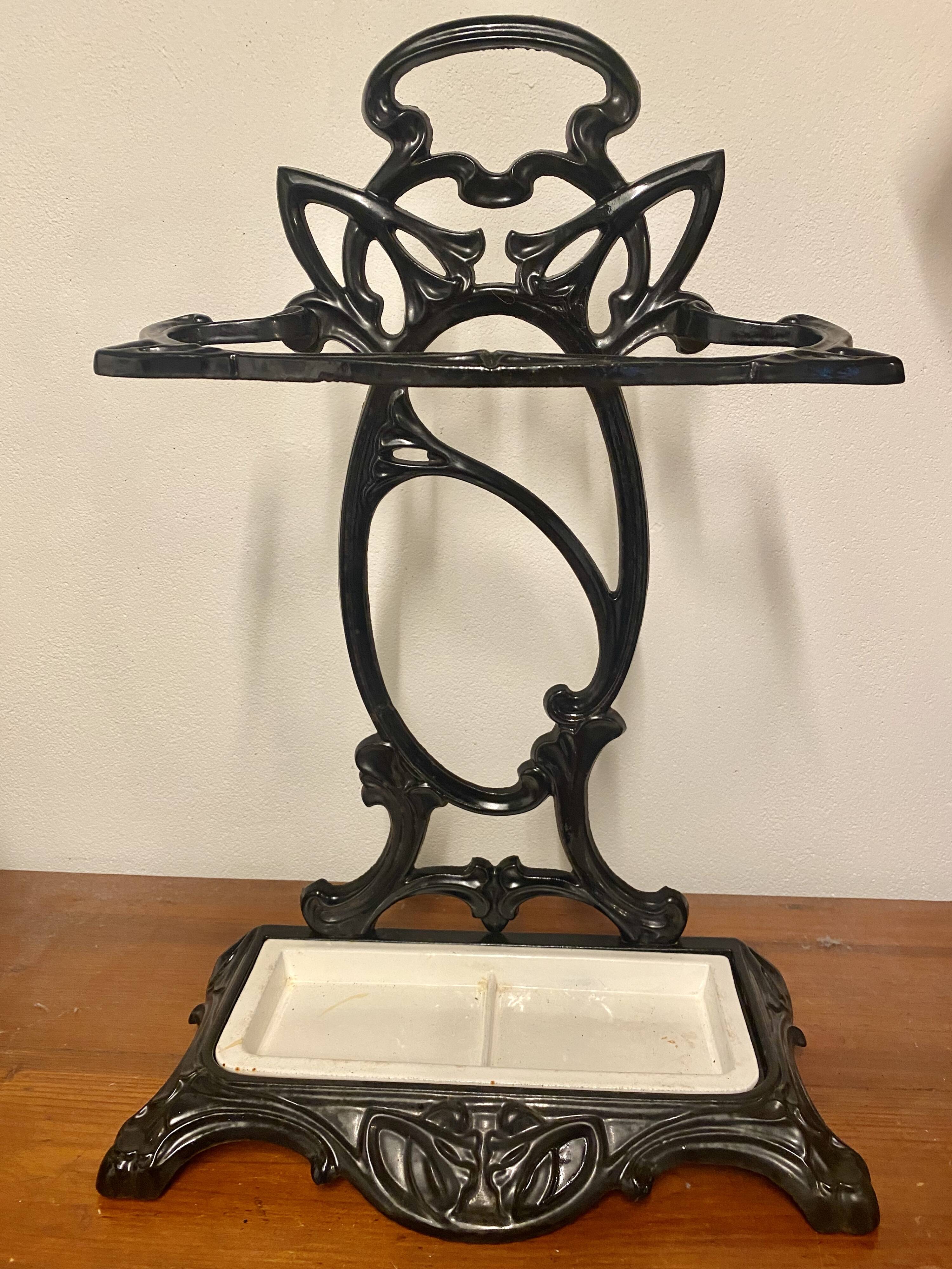 Antique cast iron umbrella stand