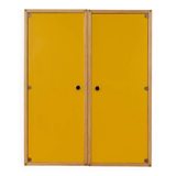 Flötotto profile system, 1970s, two-piece, yellow HPL, beech frame