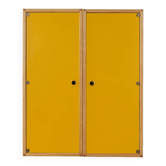 Flötotto profile system, 1970s, two-piece, yellow HPL, beech frame
