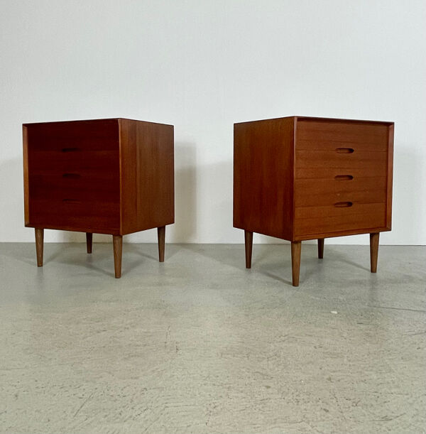 Tables de chevet en teck par Renz 1960s