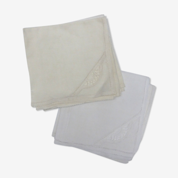 Set de 8 serviettes de tables anciennes