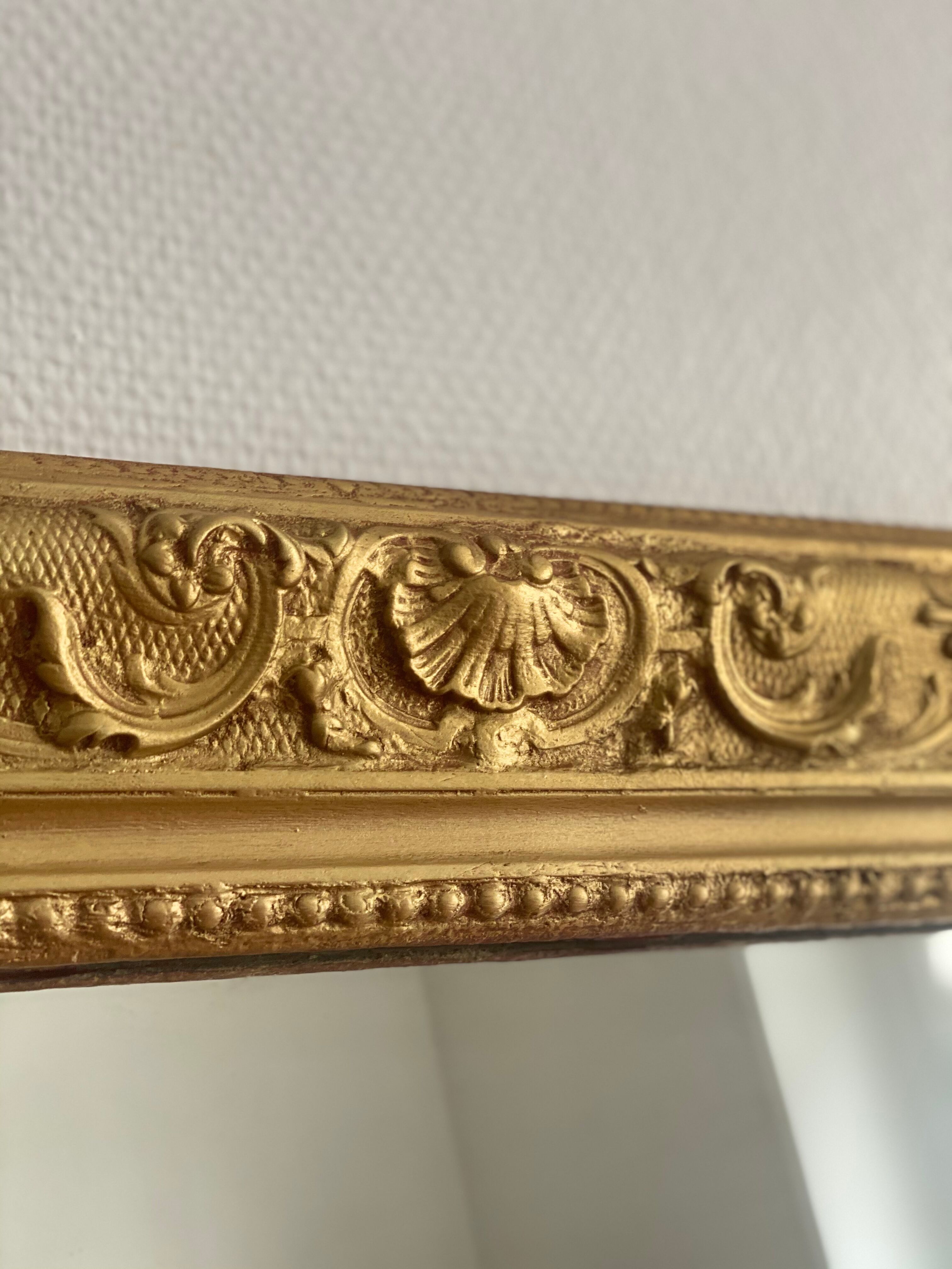 Old rectangular mirror Louise Philippe gilded fireplace 115x156cm