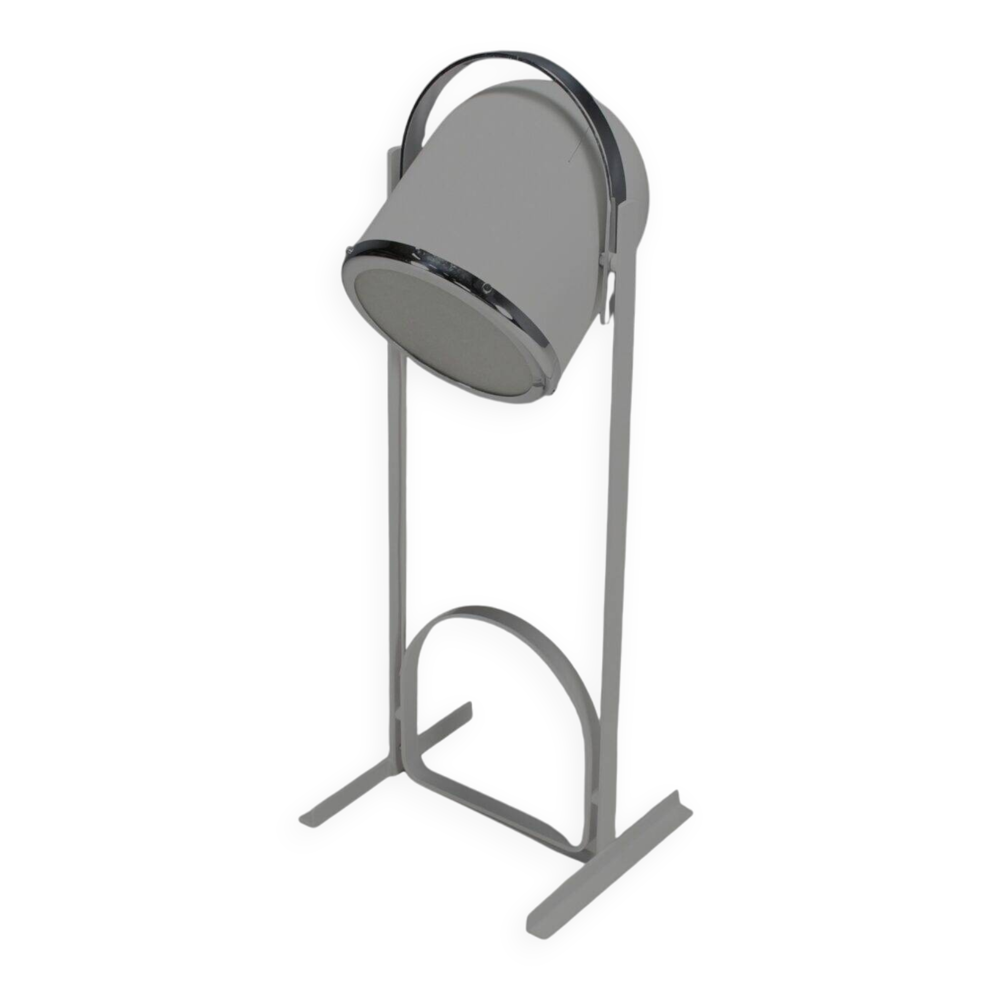 Rare metal and chrome floor lamp by Goffredo Reggiani, Italy, 1970s