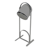 Rare metal and chrome floor lamp by Goffredo Reggiani, Italy, 1970s