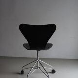 3117 Black swivel chair by Arne Jacobsen for Fritz Hansen