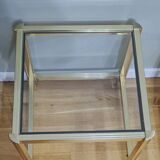 Golden brass nesting table