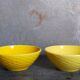 Seven vintage slip ceramic bowls