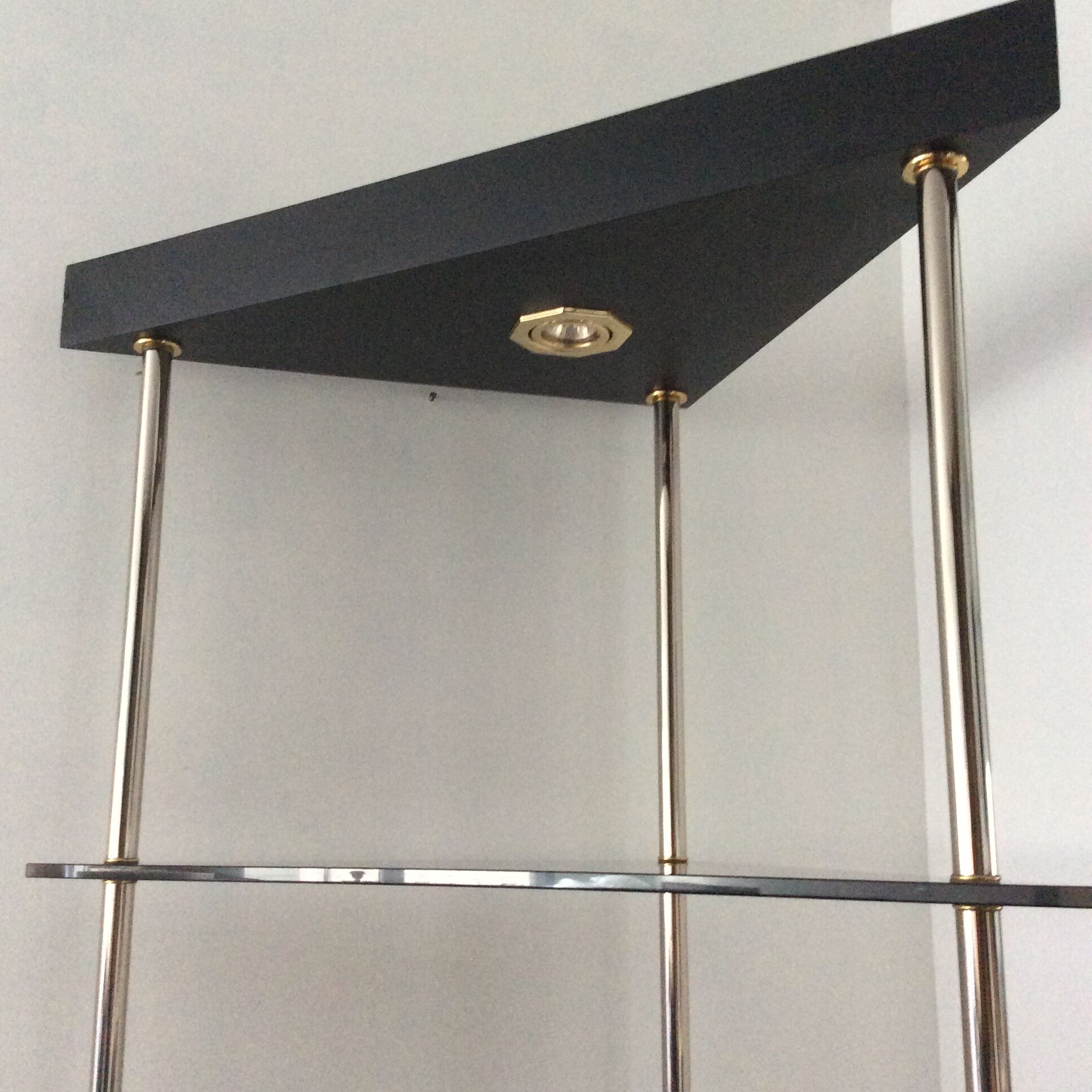 Corner shelf with lighting 1970