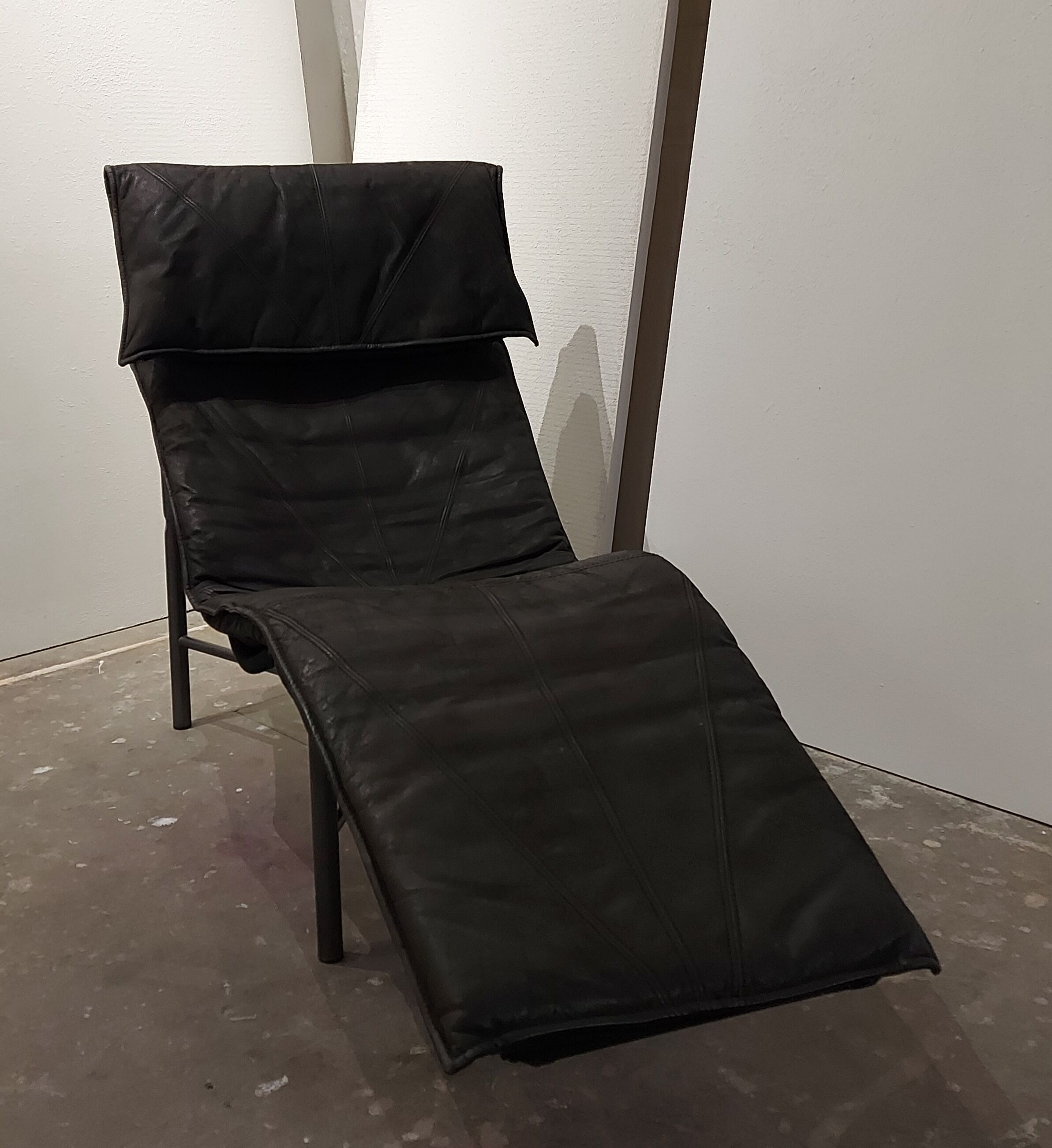 Vintage Skye leather lounge armchair by Tord Björklund for Ikea, 1980