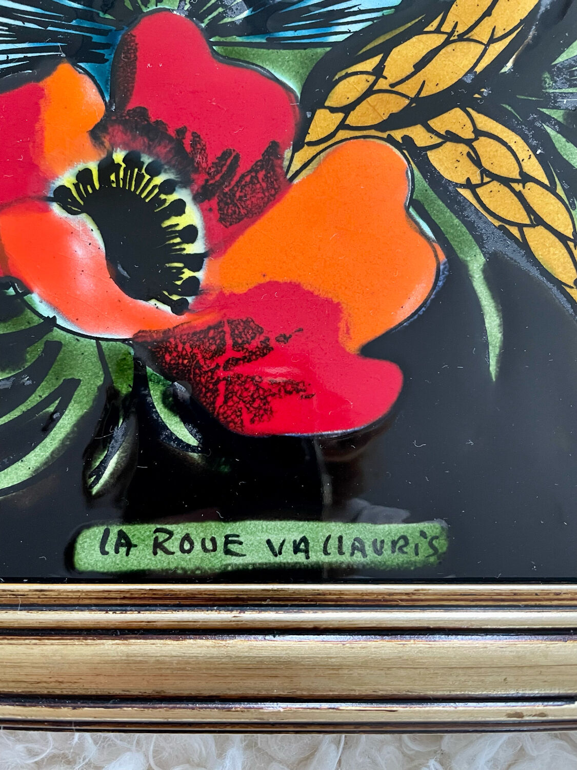 Vintage painting Vallauris La Roue