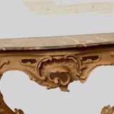 Louis XV style console in natural wood 19th century